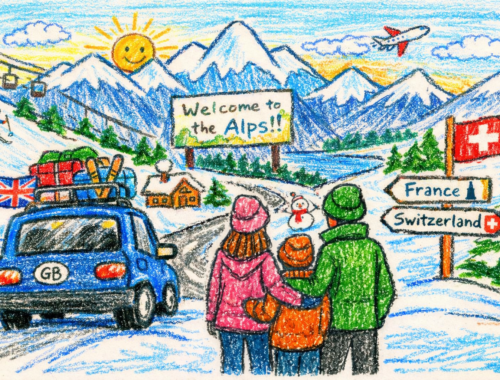 view from Villard-de-Lans ski resort on the french alps winter holiday