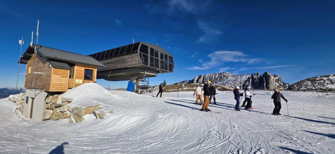 view from Villard-de-Lans ski resort on the french alps winter holiday