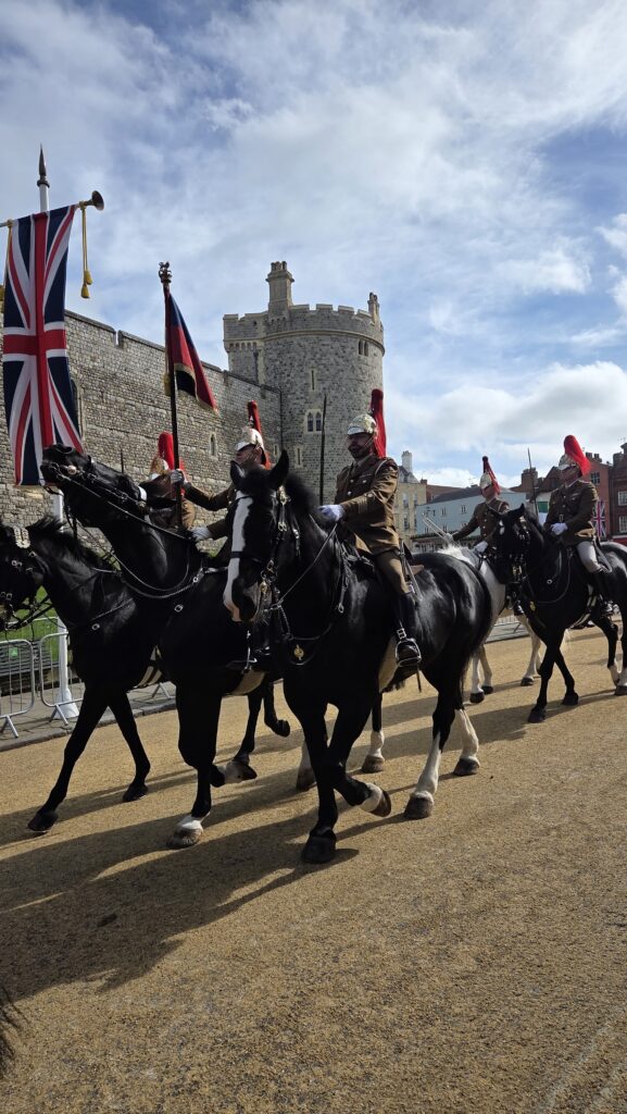 A Day Trip to Windsor and a Royal Surprise 3 Windsor State Visit Household Cavalry Horses photo taken by @alexandrainengland